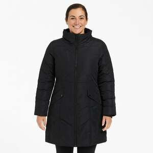 CLEO Black Down Puffer Jacket Women’s Medium Long Winter Coat Outdoor Warmth